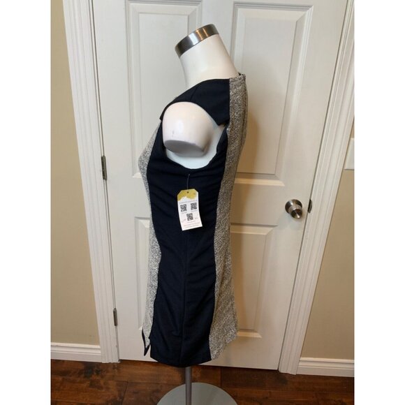 Mcginn Black & White Tweed Sleeveless Sheath Dress, Size 4 - Picture 3 of 5